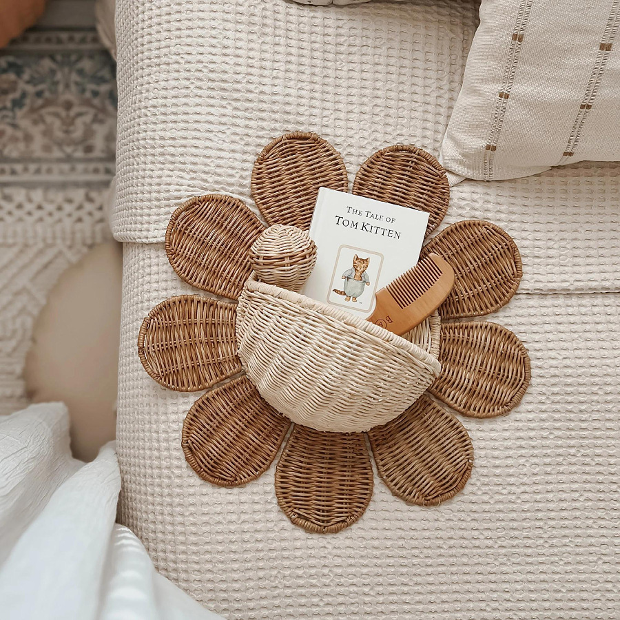 Nordic Sun Flower intrecciato  - Baby Nursery Basket recensione e prezzo