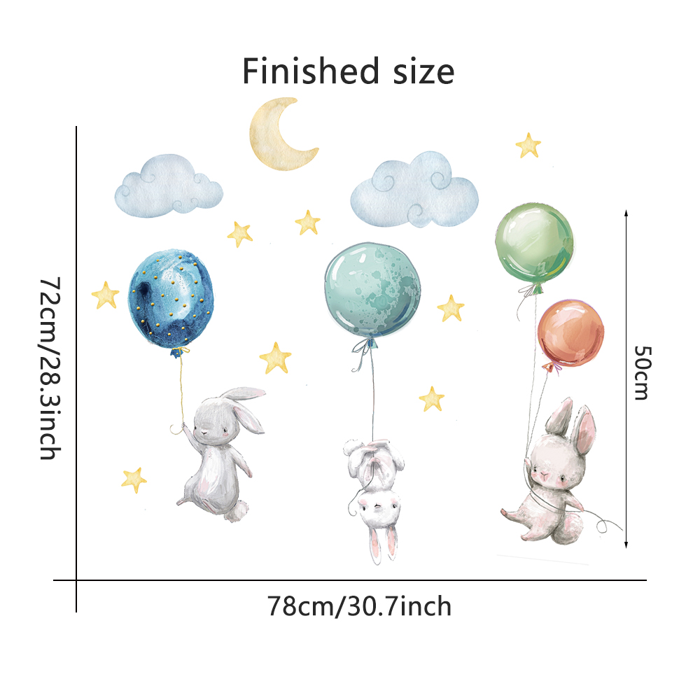Simpatici adorabili conigli vo - Baby Nursery Murals recensione e prezzo