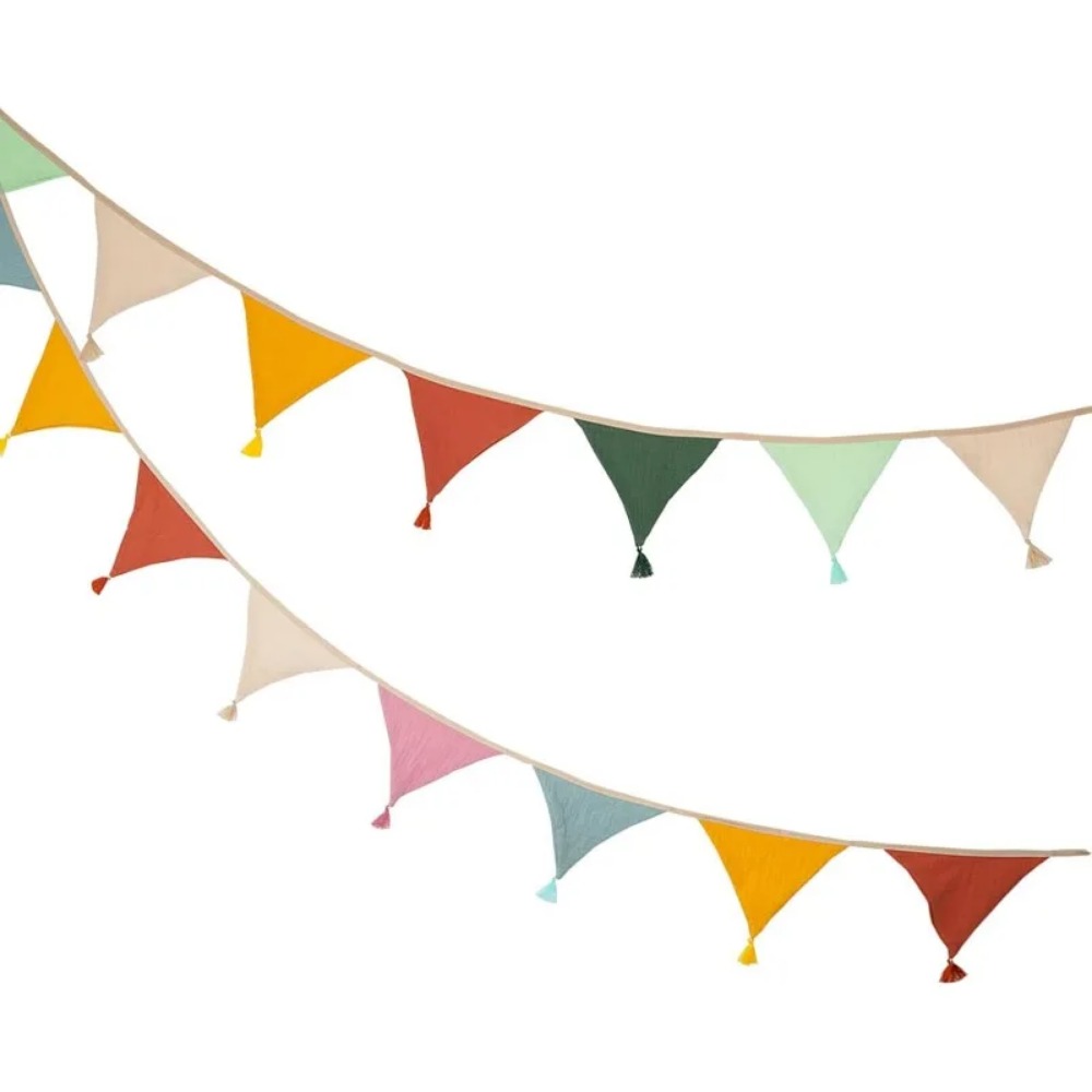 10 Bandierine in Tessuto Multi - Baby Nursery Bunting recensione e prezzo