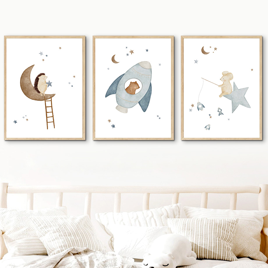 Cartoon Animals Nursery Wall A - Baby Nursery Murals recensione e prezzo