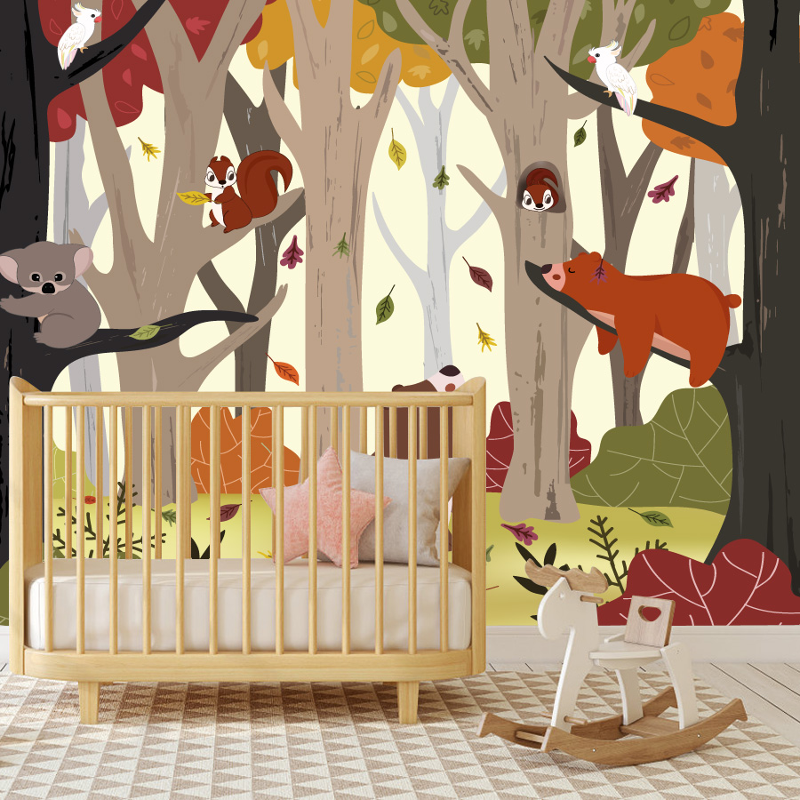 Oltre 25 Carte da Parati Adesi - Baby Nursery Jungle Wallpaper recensione e prezzo